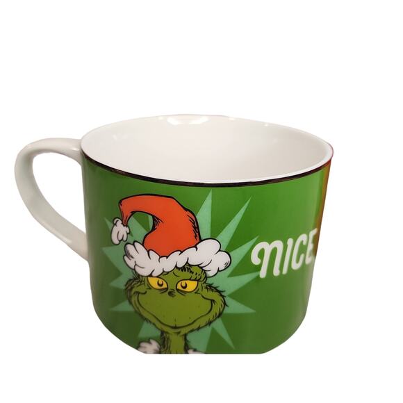 NEW Lenox Merry Grinchmas Dr. Seuss Mugs Set of 2 Naughty Nice Colorful 14 oz - Picture 2 of 10